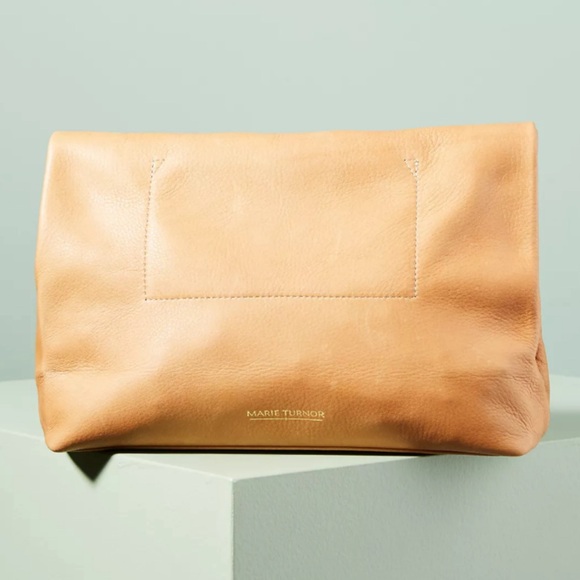 Marie Turnor THE DINNER — Camel with Gold Print Handbag - Picture 2 of 11